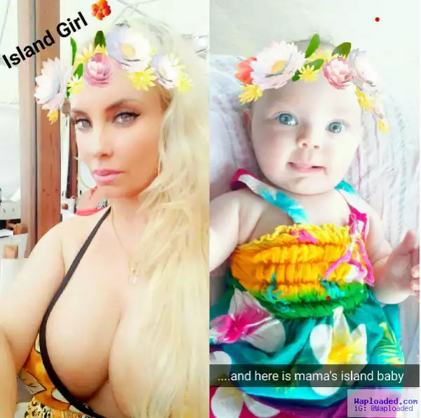 Coco shares beautiful snapchat photo with her daughter